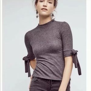 Anthropologie Eri + Ali Top with tie sleeves
